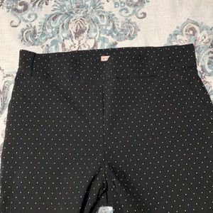 Polka dot straight leg pant